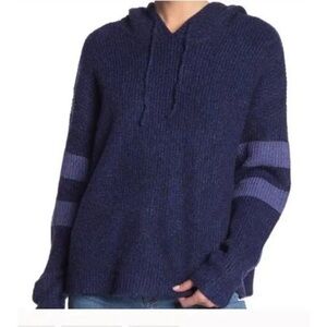 John + Jenn Women's Navy Blue Hooded Sweater